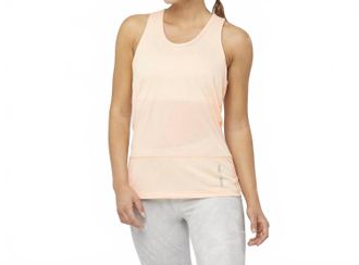 Salomon Cross Run Tank In Cream Tan