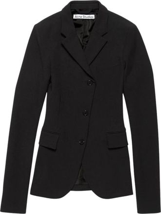 Acne Studios Fitted Suit Jacket - Dames - Blazers - Zwart - S - Wol - Jassen