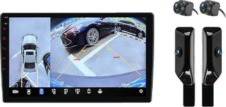 OEM Radio Para Coche, Tama&ntilde;o De Pantalla, Compatible Con Toyota Land Cruiser Prado 150 2009-2013, V9 Plus (6 Gb 128 Gb) + C&aacute;mara De 360&deg; (negro)