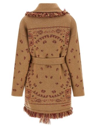 Alanui Double Jacquard Cashmere Cardigan - Beige