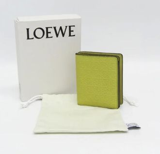 Loewe Pre-owned Wallets, female, Green, Size: ONE SIZE Pre-owned Leather Wallet