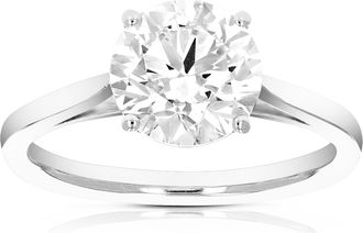 Vir Jewels 3 cttw Lab Grown Diamond Engagement Solitaire Ring in 14K White Gold For Women