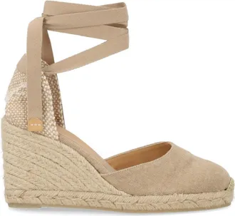 Castaner Beige Solid Wedges