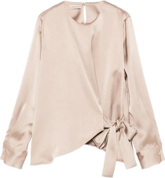 Blanca Vita Blusa con nodo - Toni neutri