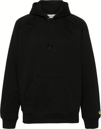 Carhartt Work in Progress Black Logo Print Hoodie
