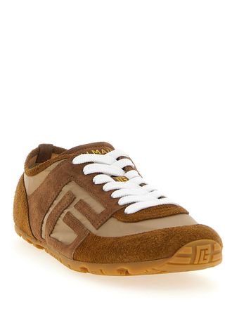 Balmain Womens Brown Calfskin Sneakers