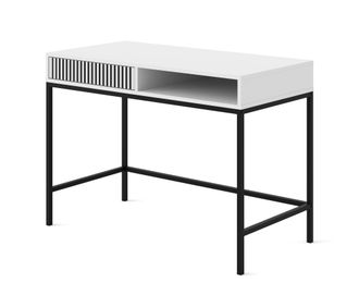 AC-D&eacute;co Coiffeuse Ravenna F 112x50 Cm Escritorio Consola Con Caj&oacute;n Blanco Mate