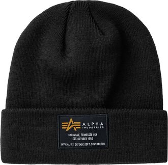 Alpha Industries Skim&uuml;tze ALPHA INDUSTRIES Crew Beanie, Gr. onesize, schwarz, Obermaterial: 100% Polyacryl, M&uuml;tzen Skim&uuml;tze