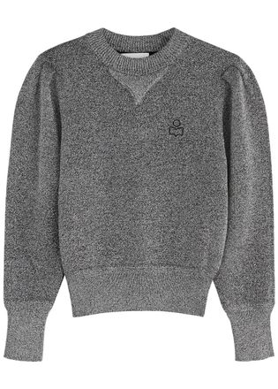 Isabel Marant Isabel Marant &eacute;toile Kelaya Logo Knitted Jumper - Silver - 34 (UK6 /xs)