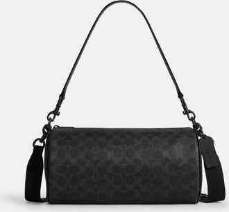 Coach Andre Barrel Bag 30 In Signature Canvas