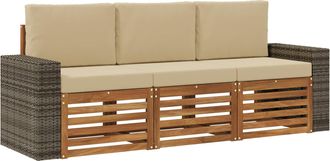 vidaXL Juegos De Sof&aacute;s 3 Uds. Madera De Acacia S&oacute;lida Vidaxl