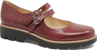 Django & Juliette Womens Dabbie Shoes In Claret-Black Sole Leather