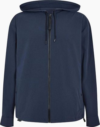 HUGO BOSS Mens Mens Olson Hood Pac 241 10257102 Oxford Shirt - Navy - Size: 44/Regular