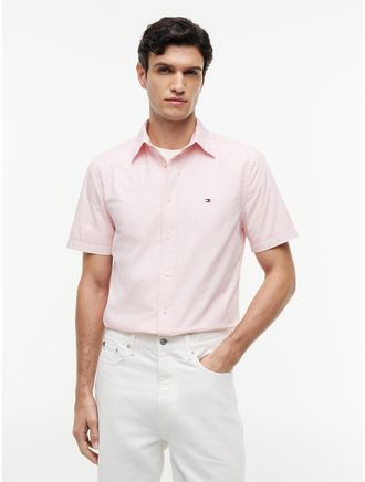 Tommy Hilfiger Mens Regular Fit Garment-Dyed Shirt - Pink - XXL