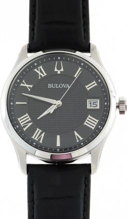 Bulova Wilton Horloge - Heren - Horloges - Zwart - ONE Size - Leer - Accessoires