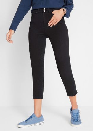 Bonprix Push-up-Jeans BONPRIX, Damen, Gr. 46, N-Gr, schwarz (schwarz denim), Obermaterial: 71% Baumwolle, 27% Polyester, 2% Elasthan, regular fit, Jeans Push-