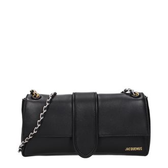 Jacquemus Umh&auml;ngetasche Bambino Damen Leder Schwarz