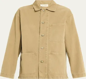 Nili Lotan Franklin Cotton Herringbone Single-Breasted Jacket