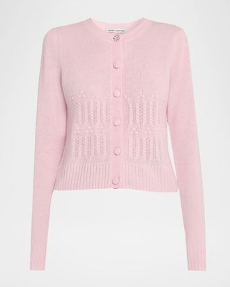 Autumn Cashmere Cable-Embellished Cashmere Cardigan