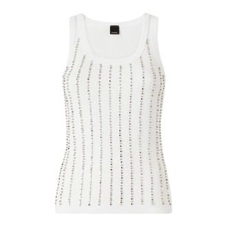 Pinko Sleeveless Tops, female, White, Size: M Pinko Underwear
