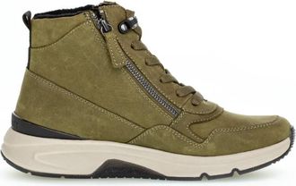 Gabor Rollingsoft Dames Wandelsneaker High - Dames - Sneakers - Groen - 41 EU - Schoenen