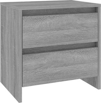vidaXL Vidaxl - Mesita De Noche Madera De Ingenier&iacute;a Gris Sonoma 45x34,5x44,5cm