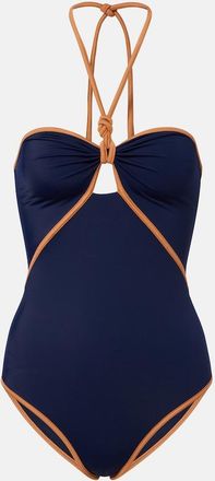 Johanna Ortiz Cutout halterneck swimsuit