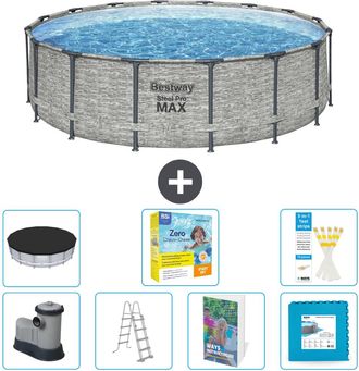 Bestway Piscina Bestway Steel Pro Max Redonda - 488x122 Cm - 8-piezas S566
