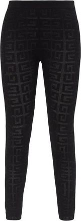 Givenchy Stretch Lace Monogram Legging_Black, Size XS