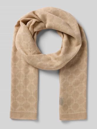 HUGO BOSS Schal mit Logo-Muster Modell Orald in Beige, Größe 1