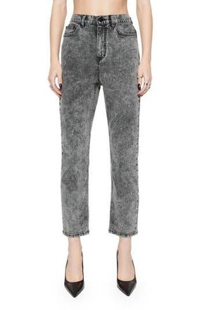 Rebecca Minkoff Lucy High Waist Straight Leg Ankle Jeans in Gray Acid Wash at Nordstrom Rack, Size 24