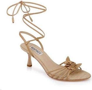 Badgley Mischka Darlyn Ankle Wrap Sandal in Reed Leather at Nordstrom Rack, Size 8.5