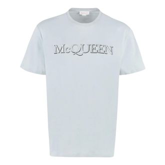 Alexander McQueen Heren, Tops, Blauw, Maat: XL Katoen