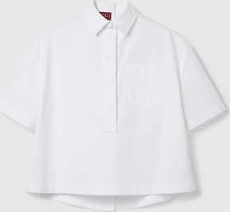 Gucci Embossed Cotton Poplin Shirt, White, Ready-to-wear