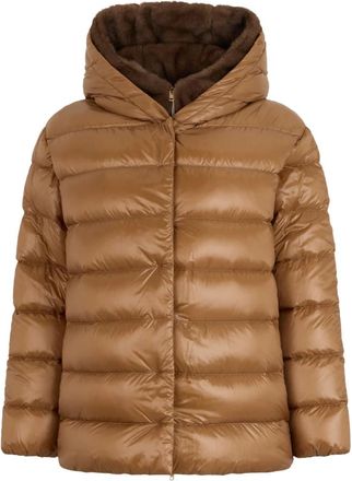 Herno Gewatteerde jas met capuchon - Dames - Winterjassen - Bruin - M - Jassen
