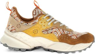 Flower Mountain Tan Orange Kotetsu Suede Sneakers