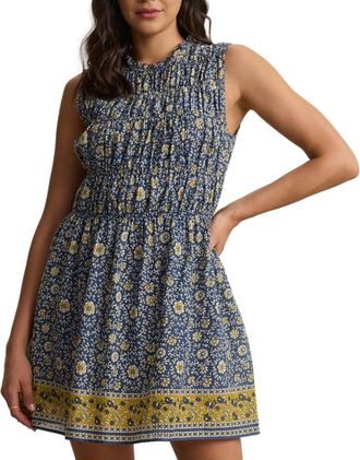 Velvet Marla Dress In Blue Floral