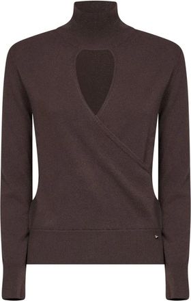 Herno Resort Turtleneck - Dames - Coltruien - Bruin - XL - Wol - Truien & Vesten