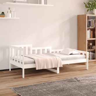 Berkfield Home Day Bed White 90x200 cm Solid Wood Pine