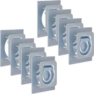 vidaXL Anillos De Sujeci&oacute;n De Tr&aacute;iler 8 Pzas. Acero Galvanizado 2000kg Vidaxl