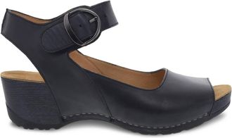 Dansko WomenS Tiana Sandal In Burnished Calf Black