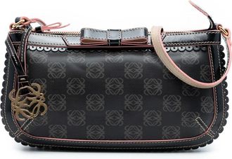 Loewe Pre-owned Shoulder Bags, female, Black, Size: ONE SIZE Pre-owned Printed Shoulder Bag