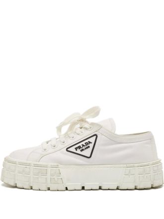 Prada 40mm logo platform sneakers - White