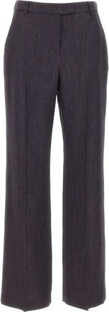 Eleventy Broeken, Dames, Blauw, M, Wol, Rechte broek