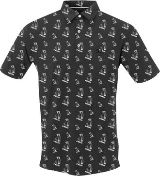 SwingJuice Mens Golf Press Short Sleeve Polo In Black