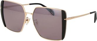 Police Gouden Metalen Zonnebril - Dames - Zonnebrillen - Geel - ONE Size - Accessoires