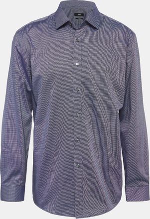 HUGO BOSS Boss By Hugo Boss Blue Ditsy Cotton Long Sleeve Shirt