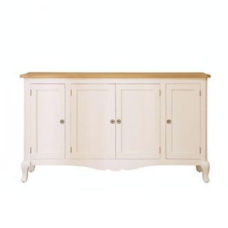 Wabi Home Aparador de madera maciza tintada en blanca 161x88cm