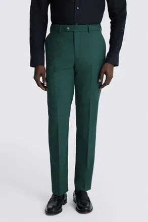 Moss Slim Fit Green Marl Trousers