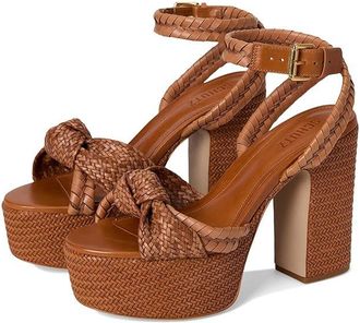 Schutz Khari Platform Womens Sandals Cuoio Brown : 8 M, Leather